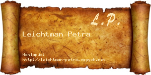 Leichtman Petra névjegykártya